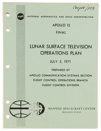 Lot #329 Apollo 15 Lunar Surface Television