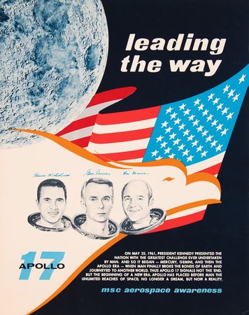 Lot #333 Apollo 17 MSC Aerospace Awareness Poster