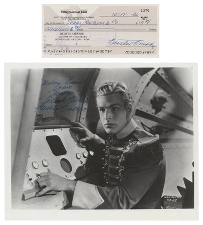Lot #412 Buster Crabbe Signed Photograph and