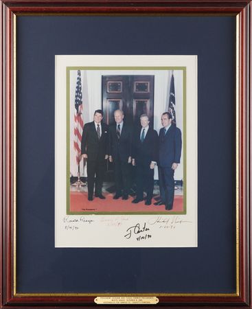 Lot #155 Four Presidents Signed Photograph