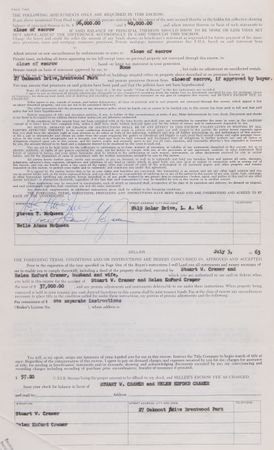 Lot #398 Steve McQueen Los Angeles Property Escrow Portfolio Signed (10) Times - Image 2