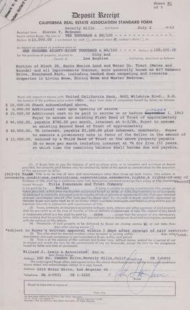 Lot #398 Steve McQueen Los Angeles Property Escrow Portfolio Signed (10) Times - Image 4