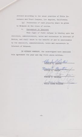 Lot #398 Steve McQueen Los Angeles Property Escrow Portfolio Signed (10) Times - Image 5