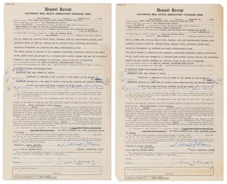 Lot #404 Desi Arnaz (2) Documents Signed for the
