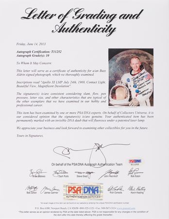 Lot #279 Apollo 11 (3) Signed Photographs - Uninscribed NASA WSS Lithos - Image 3