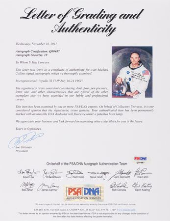 Lot #279 Apollo 11 (3) Signed Photographs - Uninscribed NASA WSS Lithos - Image 4