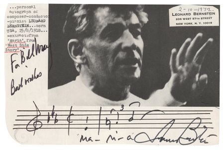 Lot #394 Leonard Bernstein Autograph Musical