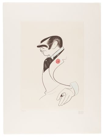 Lot #344 Al Hirschfeld Signed Etching - 'Clark