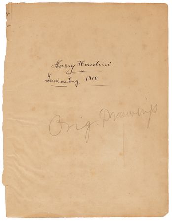 Lot #430 Harry Houdini Signature