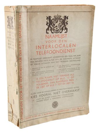 Lot #92 Anne Frank: Dutch Telephone Directory