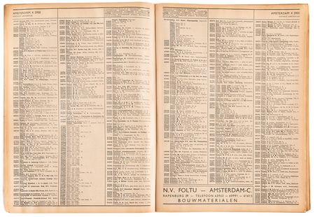 Lot #92 Anne Frank: Dutch Telephone Directory (1942) - The Final Public Record of Anne Frank and Her Family Within a Vanishing Jewish World - Image 2