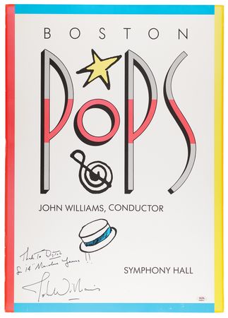 Lot #460 John Williams Signed Poster - Boston Pops