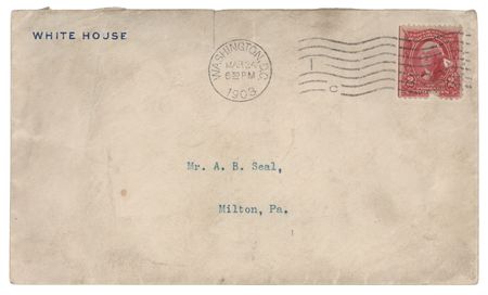 Lot #167 Theodore Roosevelt Signed White House Card - Image 2
