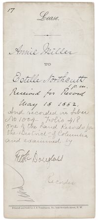 Lot #227 Frederick Douglass Document Signed