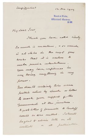 Lot #3 Winston Churchill (5) “Secret” Autograph and Typed Letters Signed, Offering Candid Political Advice to His First Cousin, with (9) Related Letters from Randolph Churchill, Alfonso XIII, and George V - Image 4