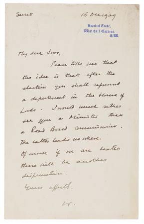 Lot #3 Winston Churchill (5) “Secret” Autograph and Typed Letters Signed, Offering Candid Political Advice to His First Cousin, with (9) Related Letters from Randolph Churchill, Alfonso XIII, and George V - Image 6