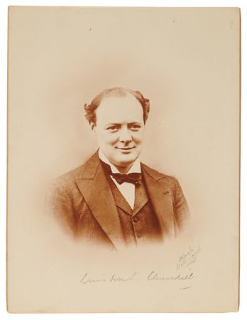 Lot #1 Winston Churchill Rare Early Signed