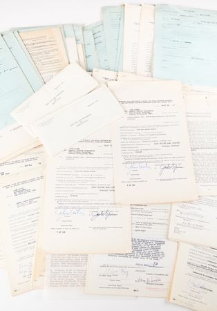 Lot #458 TV Stars (31) Signed Document Collection