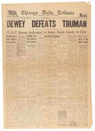 Lot #153 Harry S. Truman: 'Dewey Defeats Truman'