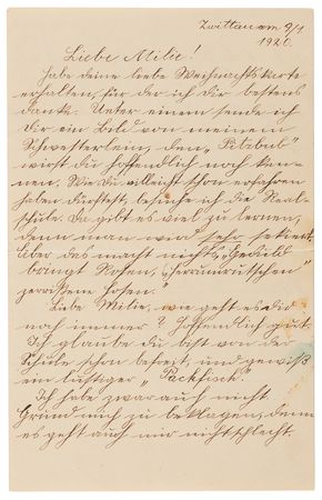 Lot #93 Oskar Schindler Autograph Letter Signed as a 12-Year-Old - Image 2