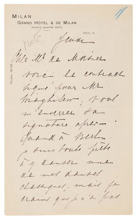 Lot #259 Mata Hari Autograph Letter Signed on