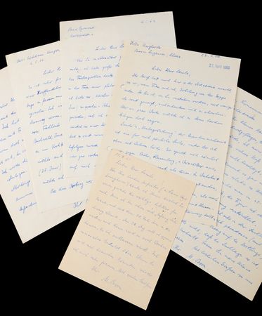 Lot #234 Max Born (5) Autograph Letters Signed on