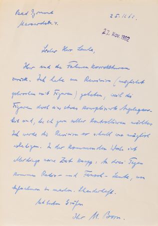 Lot #234 Max Born (5) Autograph Letters Signed on Quantum Field Theory, Mentioning Bohr, Heisenberg, and von Weizsäcker - Image 10