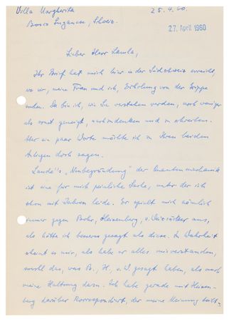 Lot #234 Max Born (5) Autograph Letters Signed on Quantum Field Theory, Mentioning Bohr, Heisenberg, and von Weizsäcker - Image 2