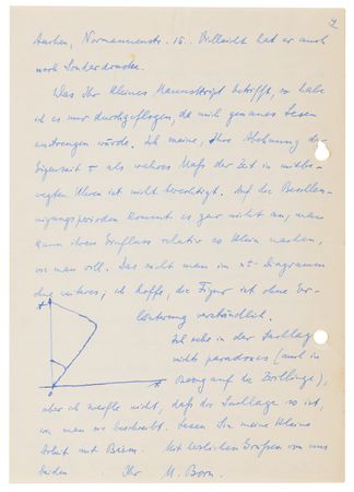 Lot #234 Max Born (5) Autograph Letters Signed on Quantum Field Theory, Mentioning Bohr, Heisenberg, and von Weizsäcker - Image 5