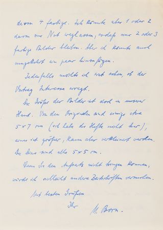 Lot #234 Max Born (5) Autograph Letters Signed on Quantum Field Theory, Mentioning Bohr, Heisenberg, and von Weizsäcker - Image 9