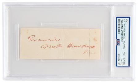 Lot #385 Nathaniel Hawthorne Signature