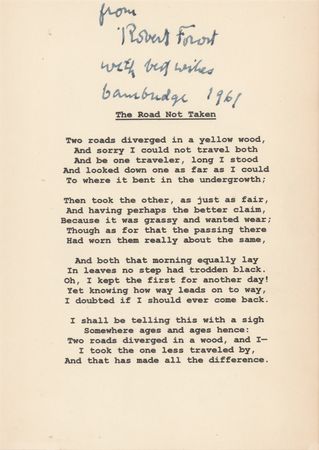 Lot #384 Robert Frost Signature