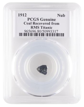 Lot #257 Titanic: Coal Piece Recovered from Wreck