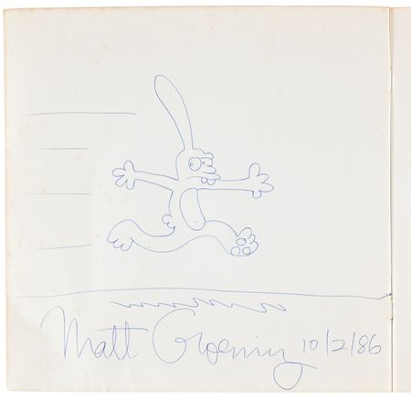 Lot #353 Matt Groening Signed Book with Sketch - Love Is Hell - Image 4