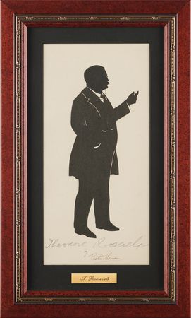 Lot #166 Theodore Roosevelt Signed Hand-Cut