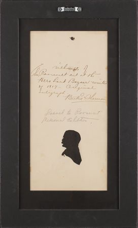 Lot #166 Theodore Roosevelt Signed Hand-Cut Silhouette by Beatrix Sherman - Image 2