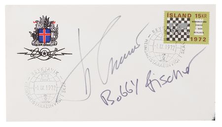 Lot #463 Bobby Fischer and Boris Spassky Signed