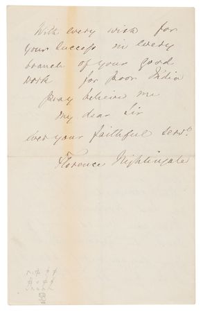 Lot #226 Florence Nightingale Autograph Letter Signed on Irrigation in India - Image 3