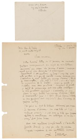 Lot #340 James Ensor Autograph Letter Signed and