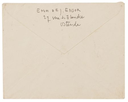 Lot #340 James Ensor Autograph Letter Signed and Signed Mailing Envelope - Image 3