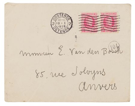 Lot #340 James Ensor Autograph Letter Signed and Signed Mailing Envelope - Image 4