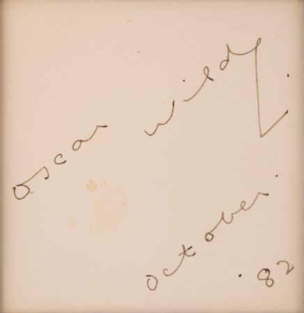 Lot #378 Oscar Wilde Signature