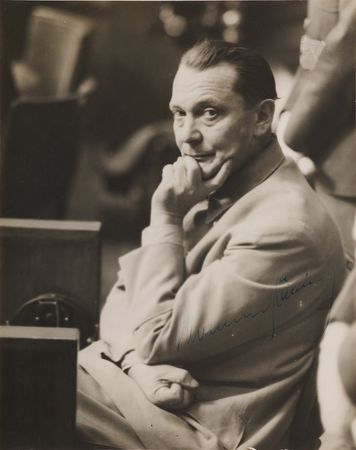 Lot #127 Nuremberg Trials: Hermann Goring Signed Photograph, Shown in the Prisoners' Dock at the International Military Tribunal - Image 1