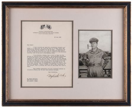 Lot #59 Douglas MacArthur Typed Letter Signed