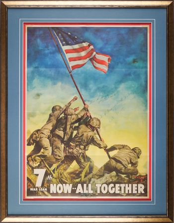 Lot #111 Iwo Jima Flag-Raisers Signed '7th War