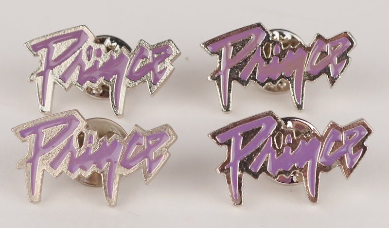 Lot 7462 Prince (4) Purple Rain-Era Lapel Pins - From the Collection of Susie Davis