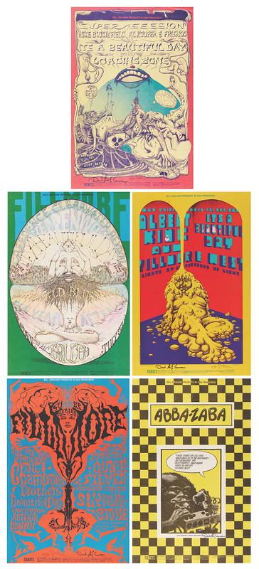 Lot 7303 Fillmore: (5) Bill Graham Concert Posters Signed by Lee Conklin and David LaFlamme
