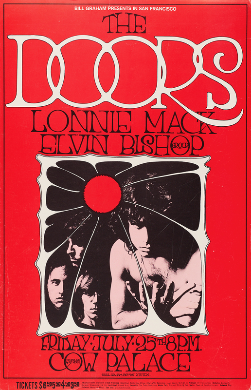 Lot 7154 The Doors 1969 Cow Palace Concert Poster (14˝ x 21.5˝)