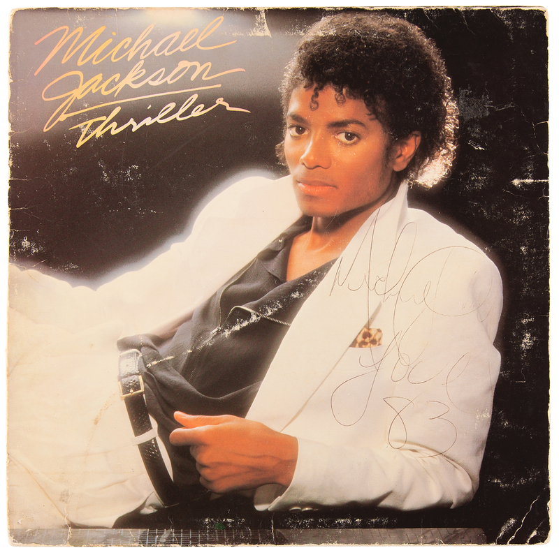 Lot 7448 Michael Jackson Signed Album - Thriller