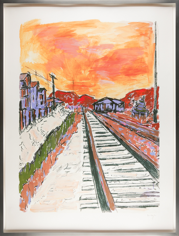 Lot 7505 Bob Dylan Massive Original Mixed Media Painting - 'Side Tracks'